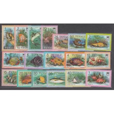 Tuvalu - Correo Yvert 93/110 ** Mnh Fauna. Peces