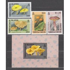 Turk y Caicos - Correo Yvert 930/3+H,102 ** Mnh Setas