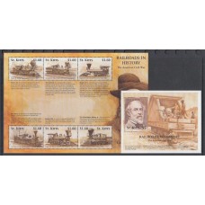 San Cristobal - Correo Yvert 935/40+H.29 ** Mnh Trenes