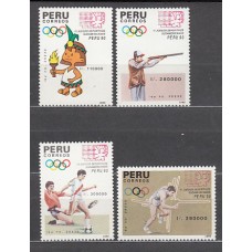 Peru - Correo 1990 Yvert 938/41 ** Mnh Deportes
