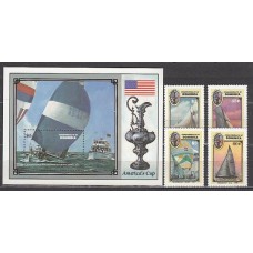 Dominica - Correo 1987 Yvert 945/8+Hb 116 ** Mnh Deportes, barcos