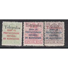 Marruecos Telegrafos 1935 Edifil 34A/C * Mh