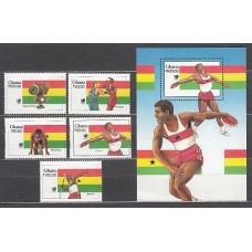 Ghana - Correo 1988 Yvert 955/9+H.129 ** Mnh  Olimpiadas de Seul