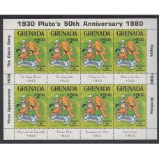 Grenada - Correo 1981 Yvert 959 pliego ** Mnh Walt Disney