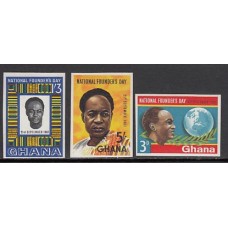 Ghana - Correo 1961 Yvert 96/8 sin dentar * Mh  Personajes
