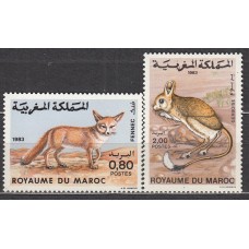 Marruecos Frances - Correo 1984 Yvert 962/63 ** Mnh Fauna