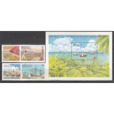 Dominica - Correo 1987 Yvert 965/8+Hb 120 ** Mnh  Descubrimiento de América