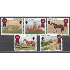 Man - Correo 2001 Yvert 966/70 ** Mnh Fauna caballos