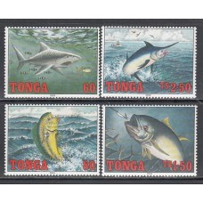 Tonga - Correo Yvert 968/71 ** Mnh Fauna. Peces