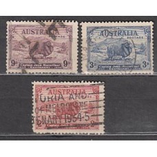 Australia - Correo 1934 Yvert 97/9 usado