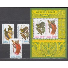 Indonesia - Correo 1982 Yvert 972/4+Hb 49 ** Mnh  Fauna aves