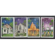 Fidji - Correo Yvert 977/80 ** Mnh Navidad