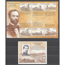 San Cristobal - Correo Yvert 977/82+H.36 ** Mnh Trenes