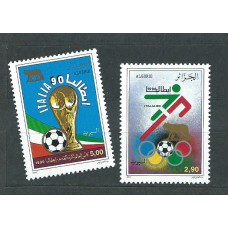 Argelia - Correo Yvert 977/8 ** Mnh  Deportes fútbol