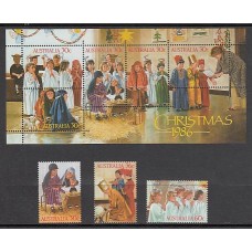 Australia - Correo 1986 Yvert 981/983+Hb 11 ** Mnh Navidad