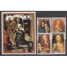 Cook - Correo Yvert 982/5+H.187 ** Mnh Navidad. Pinturas