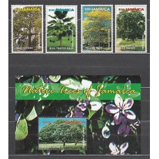 Jamaica - Correo Yvert 982/5 + H 47 ** Mnh Flora