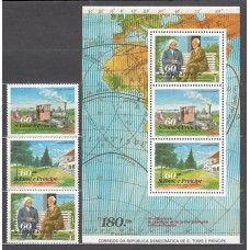 Santo Tomas y Principe - Correo Yvert 985A/C+Hb 76A ** Mnh