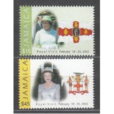 Jamaica - Correo Yvert 996/7 ** Mnh Visita Isabel II