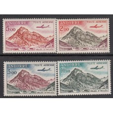 Andorra Francesa Aereo Yvert 5/8 ** Mnh Valle de Inclès