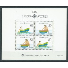 Tema Europa 1989 Azores Yvert Hoja 10 ** Mnh