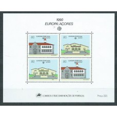 Tema Europa 1990 Azores Yvert Hoja 11 ** Mnh