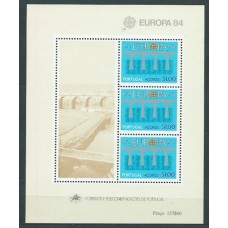 Tema Europa 1984 Azores Yvert Hoja 5 ** Mnh