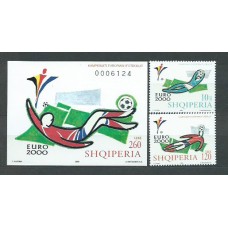 Albania Correo 2000 Yvert 2515/6 + Hb 97 ** Mnh Fútbol