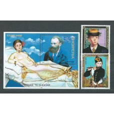 Albania Correo 2003 Yvert 2690/1 + Hb 113 ** Mnh Pintura