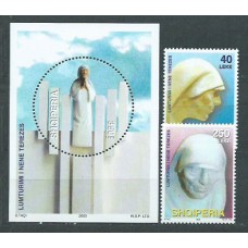 Albania Correo 2003 Yvert 2701/2 + Hb 114 ** Mnh Personaje Religioso