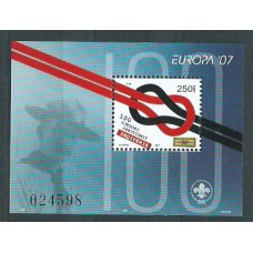 Tema Europa 2007 Albania Yvert Hoja 126 ** Mnh