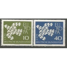 Tema Europa 1961 Alemania Yvert 239/40 ** Mnh