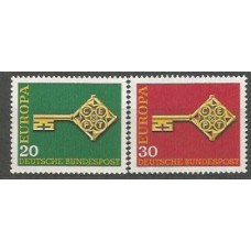 Tema Europa 1968 Alemania Yvert 423/4 ** Mnh