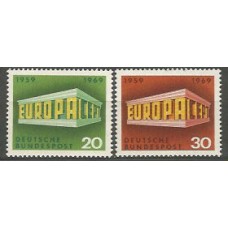 Tema Europa 1969 Alemania Yvert 446/7 ** Mnh