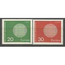 Tema Europa 1970 Alemania Yvert 483/4 ** Mnh