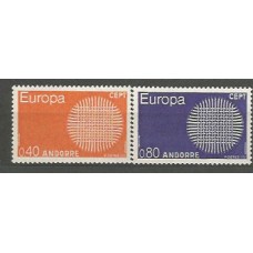 Tema Europa 1970 Andorra Francesa Yvert 202/3 ** Mnh