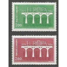 Tema Europa 1984 Andorra Francesa Yvert 329/30 ** Mnh