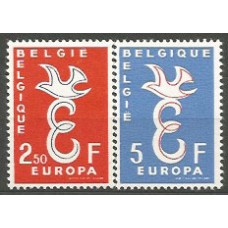 Tema Europa 1958 Belgica Yvert 1064/5 ** Mnh