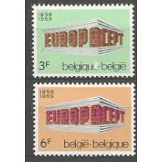 Tema Europa 1969 Belgica Yvert 1489/90 ** Mnh