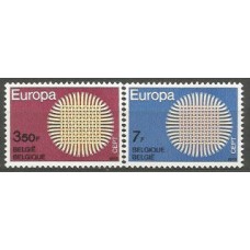 Tema Europa 1970 Belgica Yvert 1530/1 ** Mnh