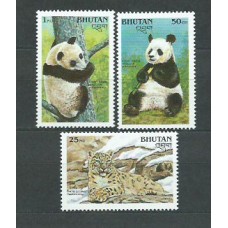 Bhutan - Correo Yvert 914/6 ** Mnh  Fauna pandas