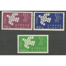 Tema Europa 1961 Chipre Yvert 189/91 ** Mnh