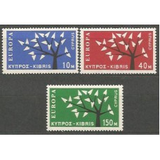 Tema Europa 1962 Chipre Yvert 207/9 ** Mnh