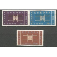 Tema Europa 1963 Chipre Yvert 217/9 ** Mnh