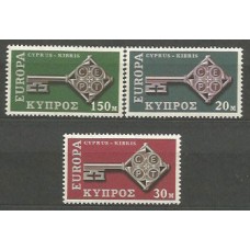 Tema Europa 1968 Chipre Yvert 299/301 ** Mnh