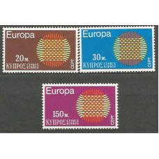Tema Europa 1970 Chipre Yvert 324/6 ** Mnh