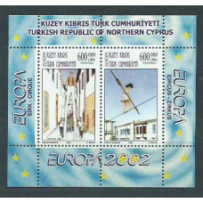 Tema Europa 2002 Chipre Turco Yvert Hoja 19 ** Mnh