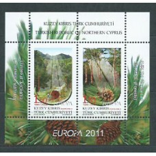 Tema Europa 2011 Chipre Turco Yvert Hoja 280 ** Mnh