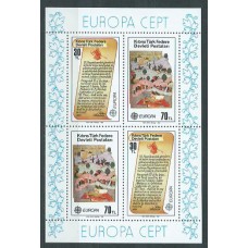 Tema Europa 1982 Chipre Turco Yvert Hoja 3 ** Mnh