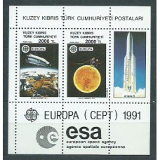 Tema Europa 1991 Chipre Turco Yvert Hoja 9 ** Mnh